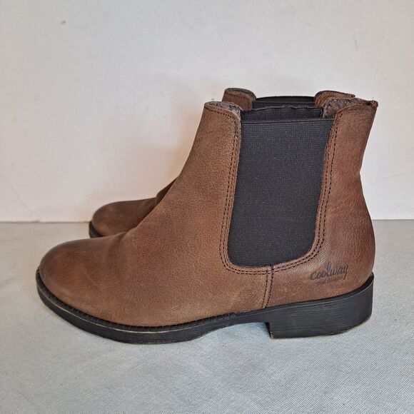 Coolway Distressed Chelsea Boots Women's Sz 6 Brown Faux Leather - Picture 2 of 11
